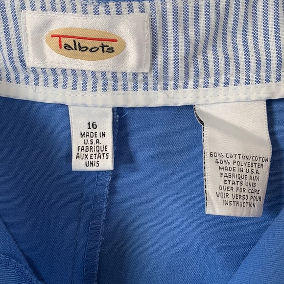 Talbots Vintage Women’s Plus Size 16 Cotton Blend Side Stretch Blue Pencil Skirt - Picture 14 of 15